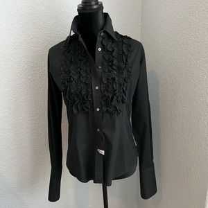 Adorable Ruffled Burberry Button Down